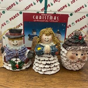 Vintage House of Lloyd Pinecone Friends Ornaments